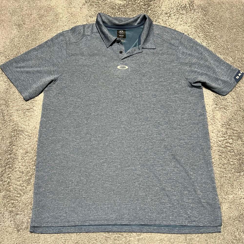 Oakley Polo Shirt Mens XL Blue Performance Golf Regular